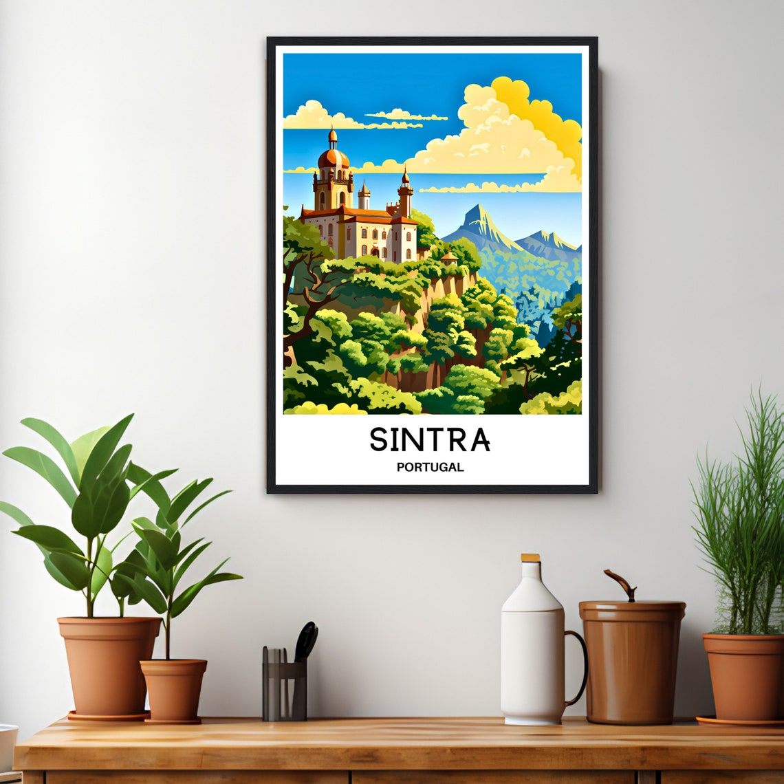 Sintra Travel Print Portugal Poster Portuguese Art Print Sintra Lover Gift Portugal Wall Hanging Art Home Office Decor Sintra Illustration - Image 3