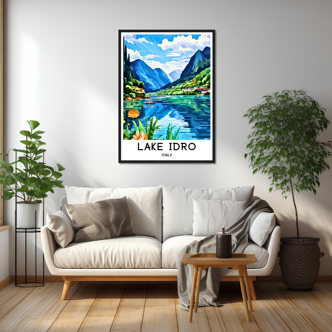 Lake Idro Italy Alpine Lake Mountain Reflection Travel Poster - Image 2