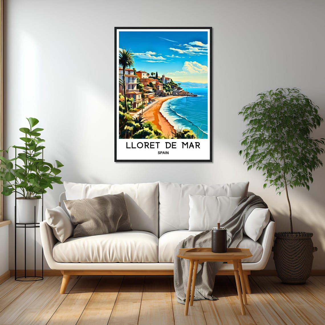 Lloret De Mar Spain Coastal Town And Beach From The Cliffs Poster - Image 2