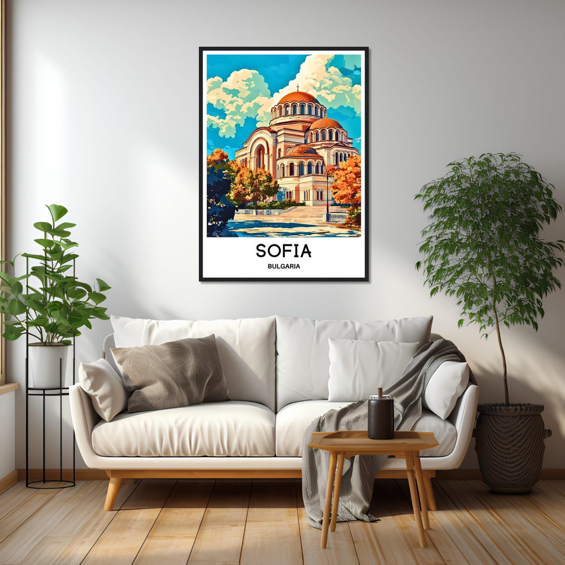 Sofia Bulgaria Alexander Nevsky Cathedral Autumn View Poster - Image 2
