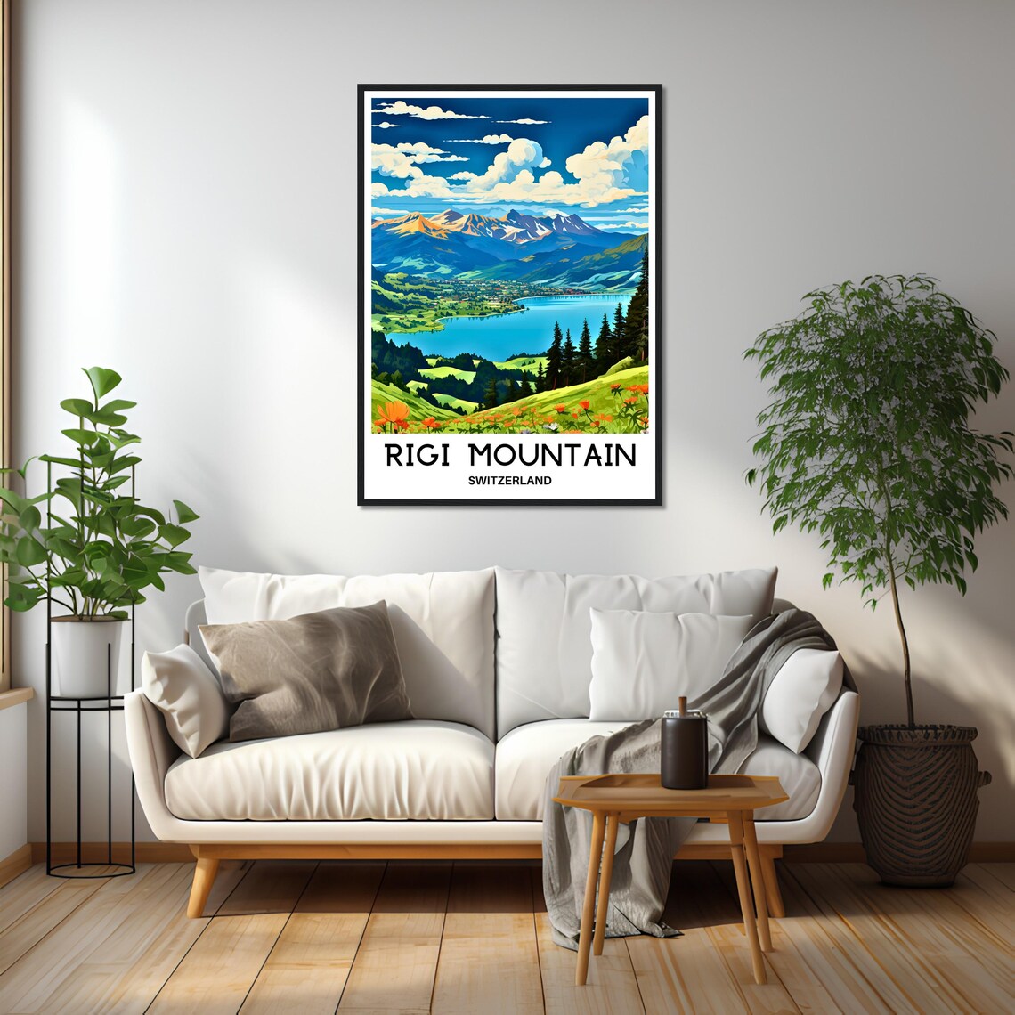 Rigi Mountain Travel Poster, Swiss Mountain Art Print - Image 2