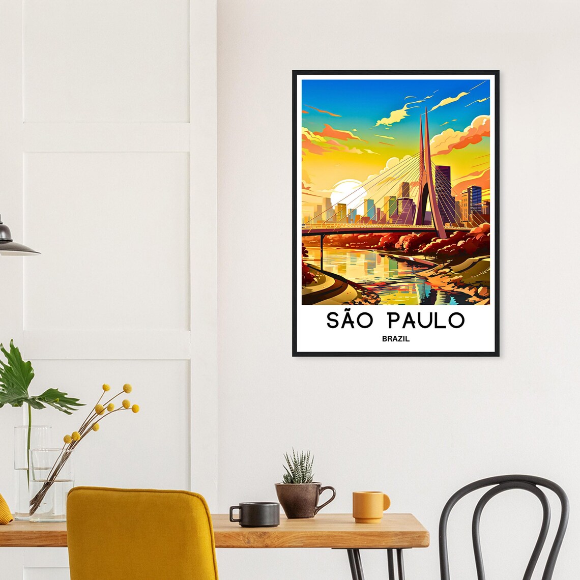 Sao Paulo Travel Poster, Brazilian Art Print - Image 2