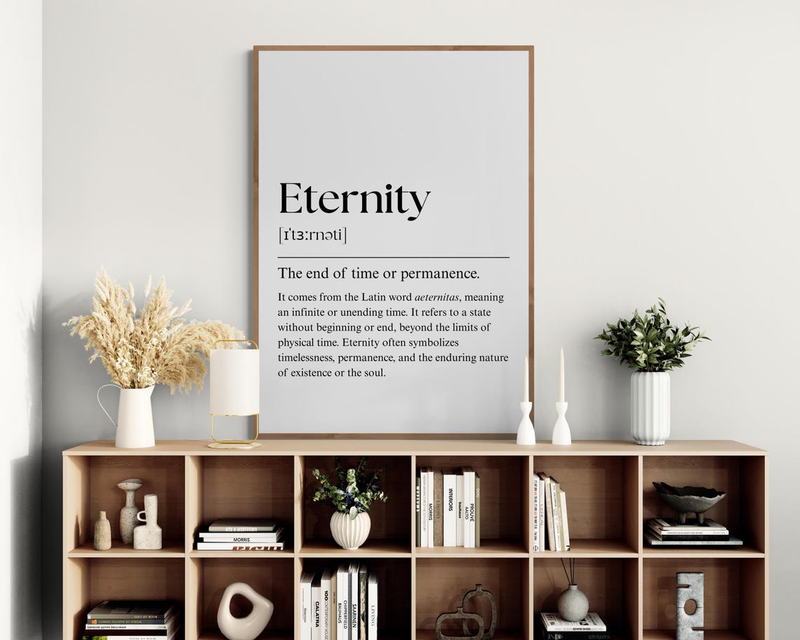 Eternity Definition Minimalist Dictionary Word Art Typography Poster