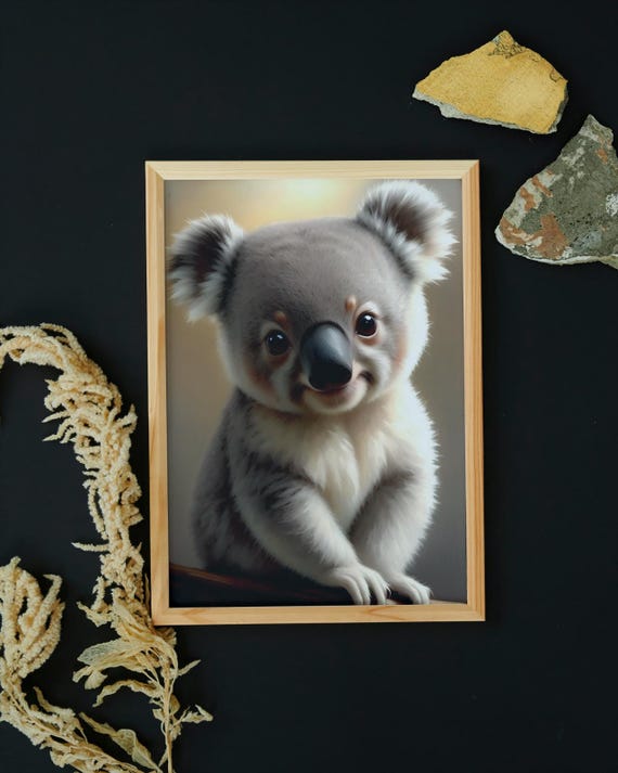 Baby Koala Wall Art Home Decor Cute Animal Painting Living Room Art