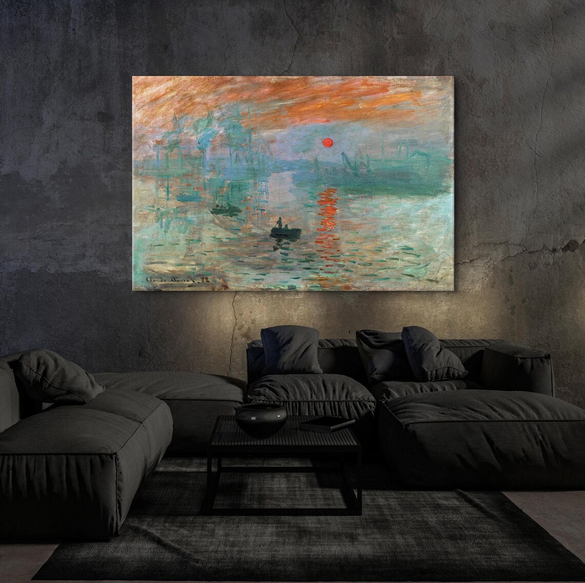 Claude Monet Impression, Sunrise Art Print, Farmhouse Decor - Image 4