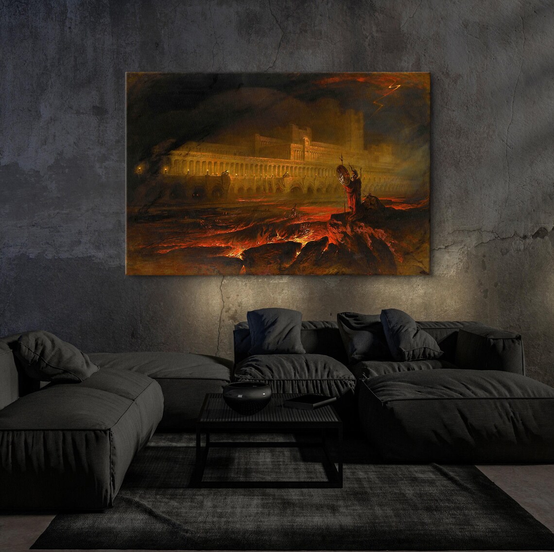 John Martin Pandemonium 1841 Gothic Art Print - Image 4