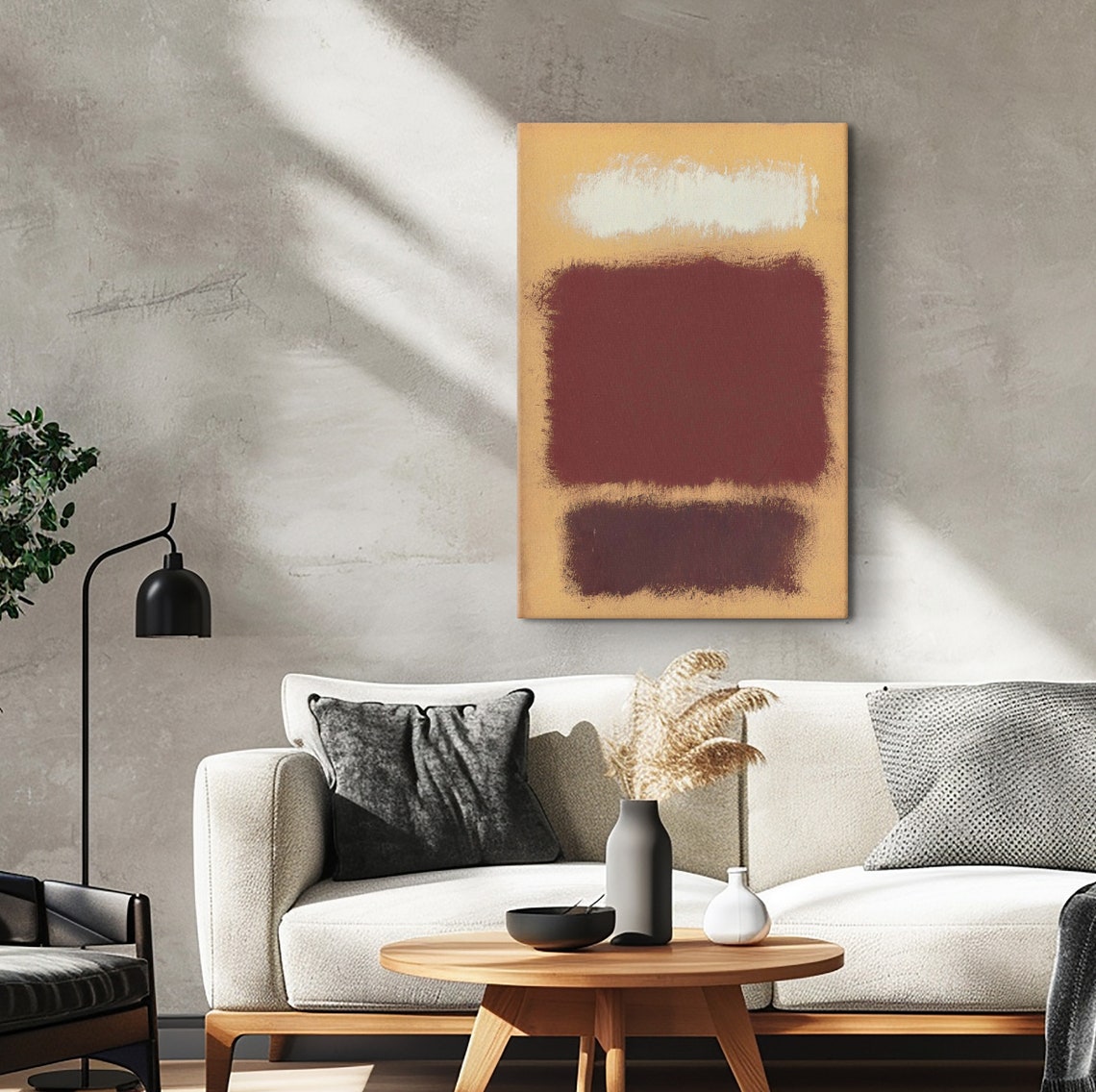 Mark Rothko Claret Red Over Beige Abstract Expressionist Art Poster - Image 4