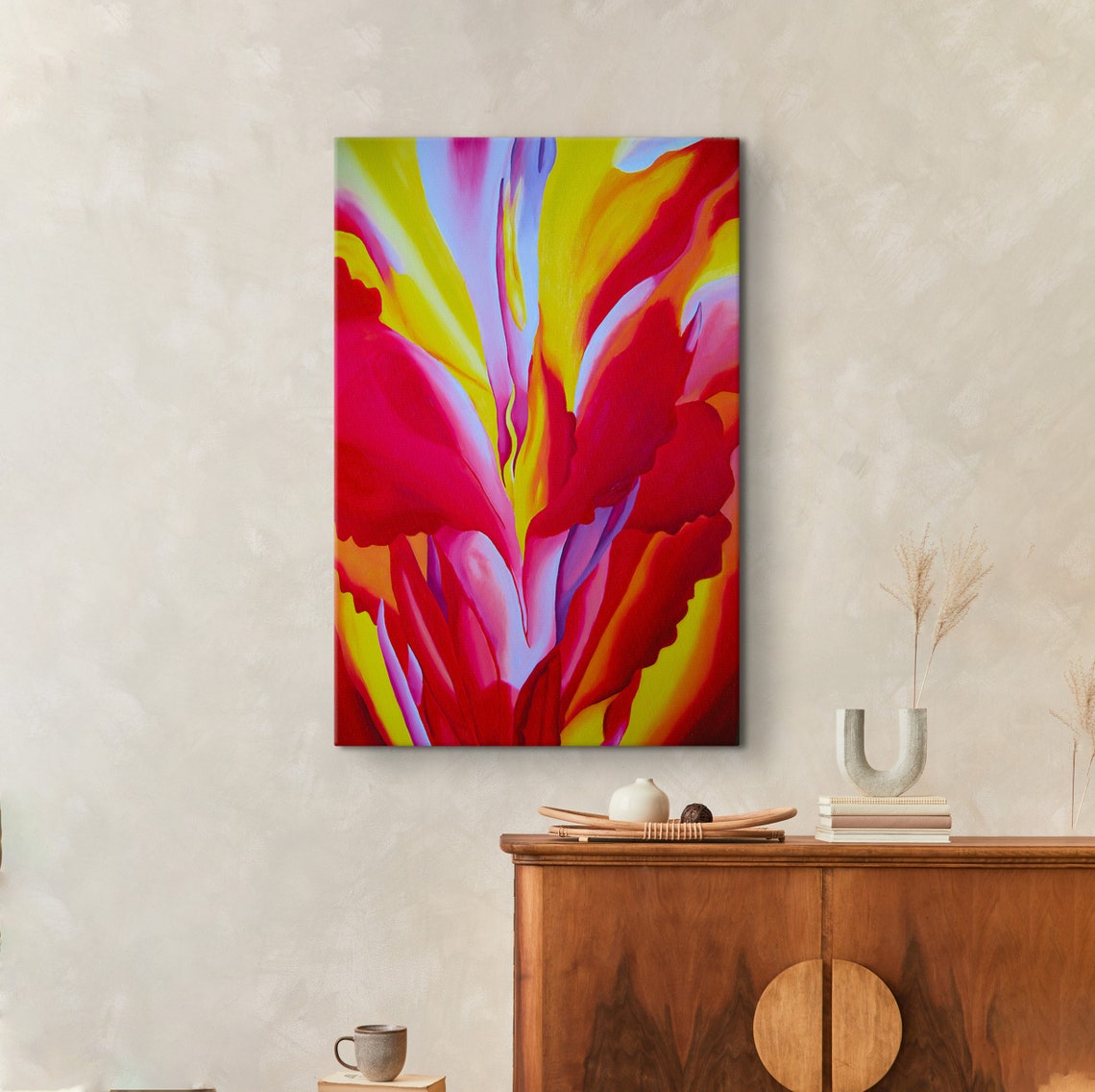 Georgia OKeeffe Light Of Iris Bold Floral Close Up Art Poster - Image 2