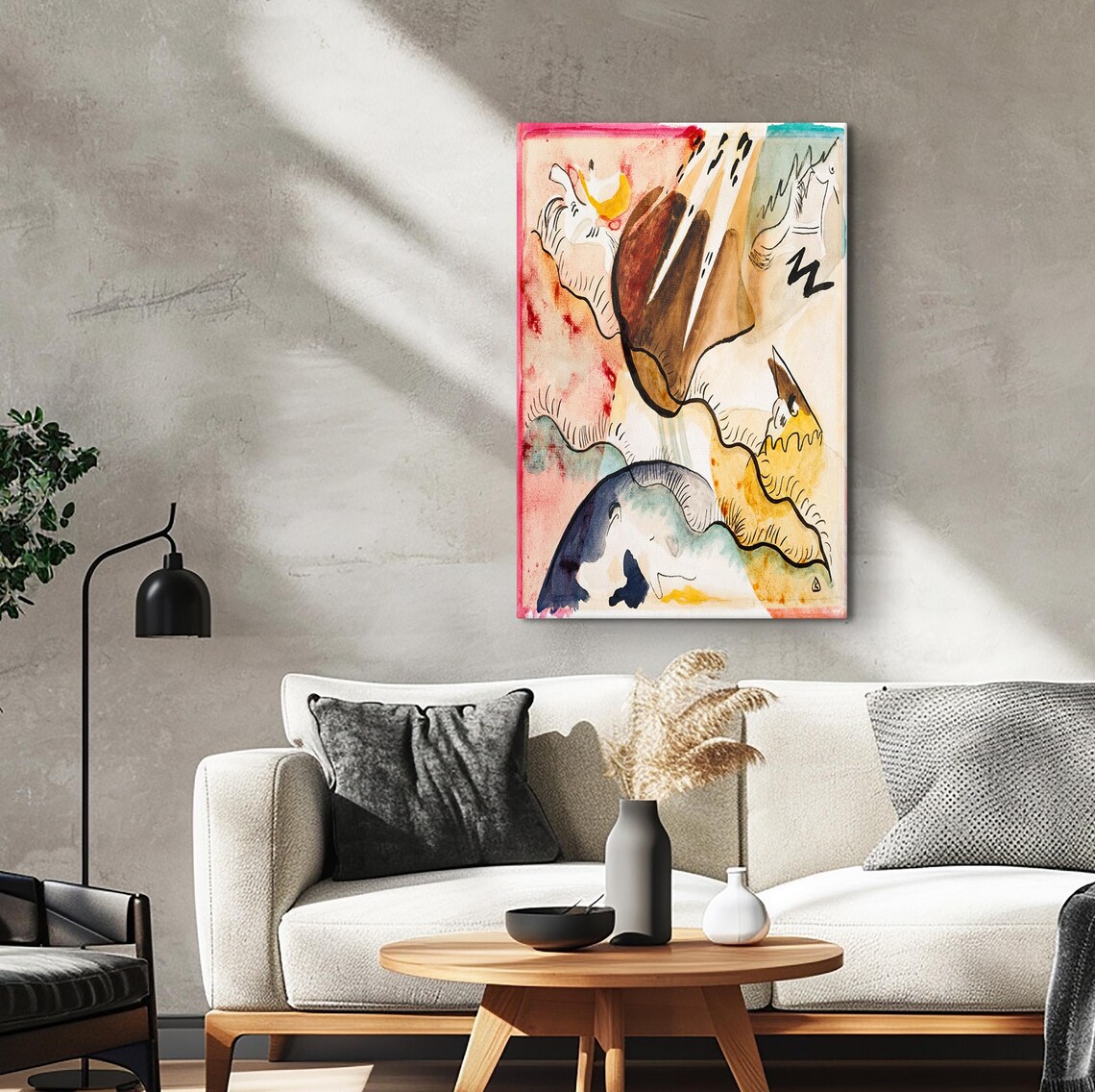 Wassily Kandinsky Horse Sketch Abstract Watercolor Art Poster - Image 3