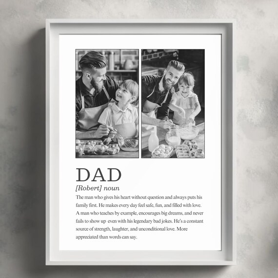 Personalised Dad Definition Gift From Kids, Keepsake