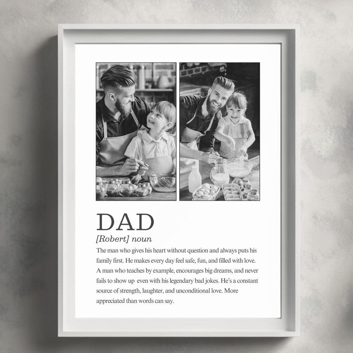 Personalised Dad Definition Gift From Kids, Keepsake