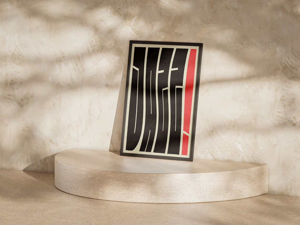 Jazz Music Bold Typography Black White Red Retro Club Poster - Image 5