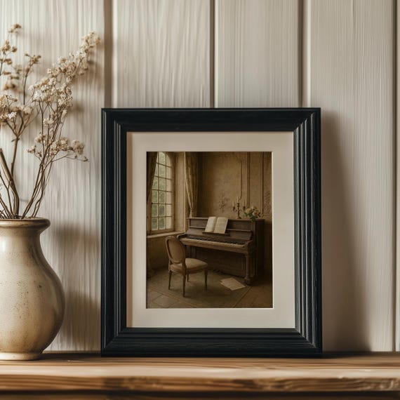 Chateaucore Music Room Vintage Piano French Interior Wall Art