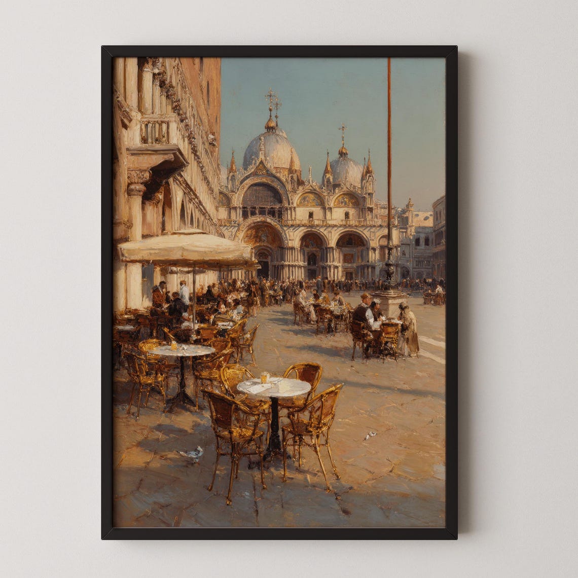Venice St Marks Square Cafe Impressionist Painting Art Poster