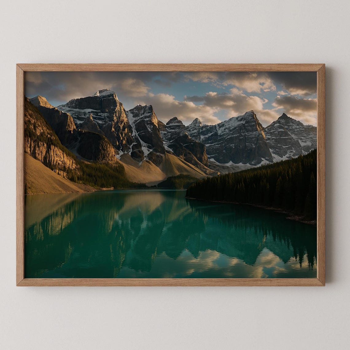 Turquoise Lake Mountain Print Landscape Photography Wall Art