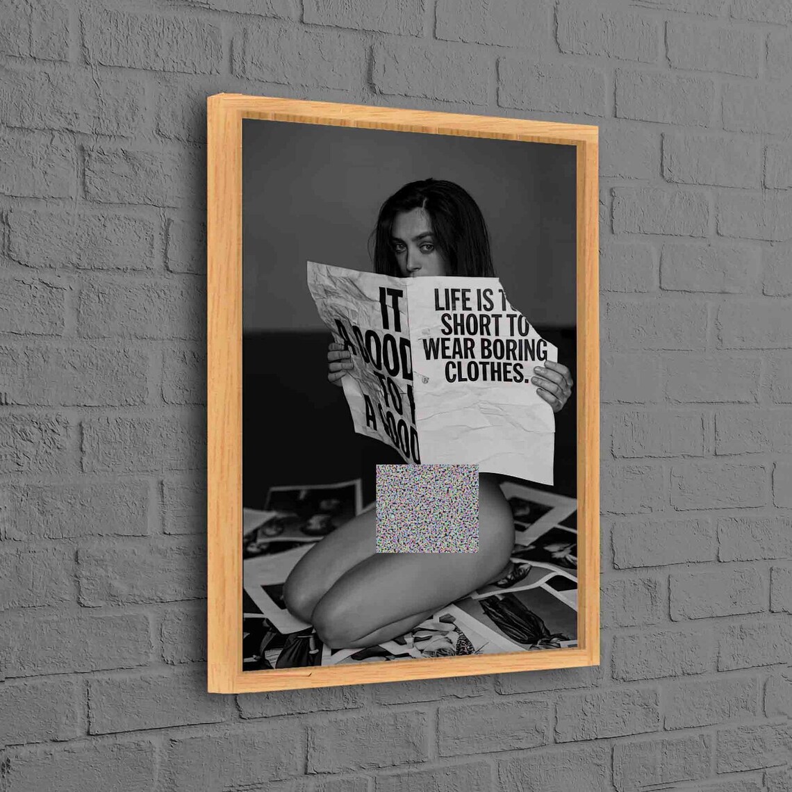 Nude Figure Bedroom Wall Art, Life Is Short