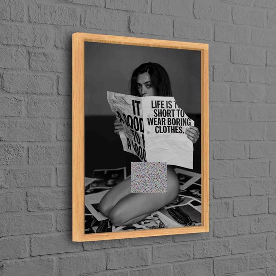 Nude Figure Bedroom Wall Art, Life Is Short