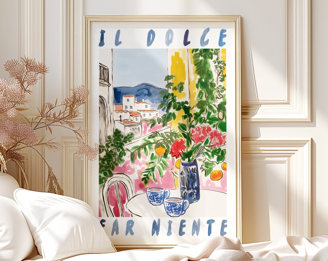 Il Dolce Far Niente Italian Coffee Lover Art Print