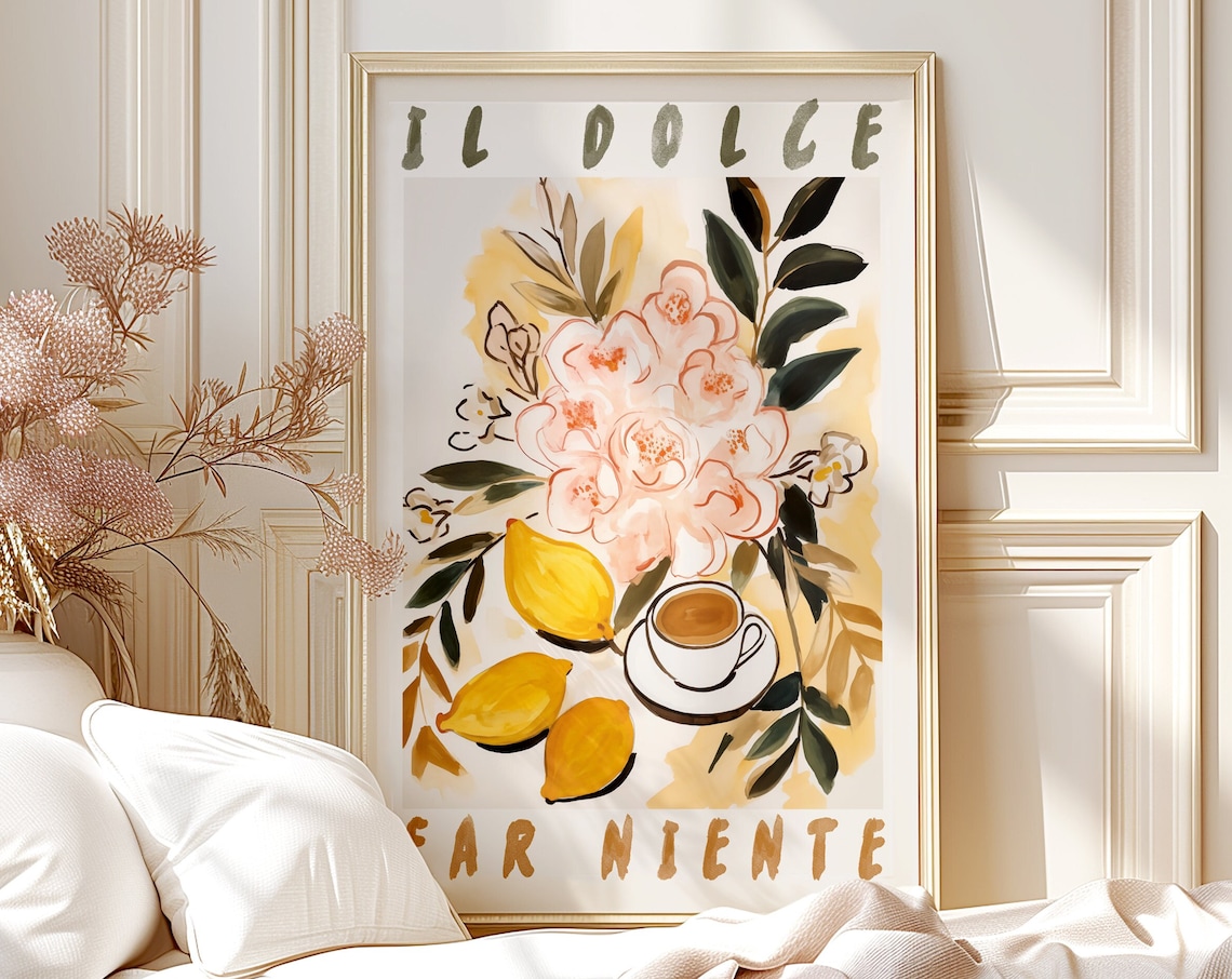 Dolce Far Niente Italy Lemons Kitchen Art Print