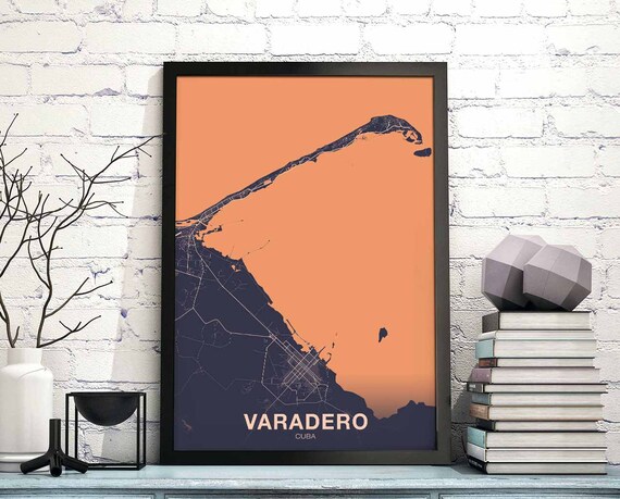 Varadero Map Poster Color Hometown City Print Modern Home Decor Office Decoration Wall Art Dorm Bedroom Gift