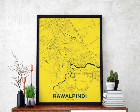 Rawalpindi Pakistan Poster, Modern Home Decor