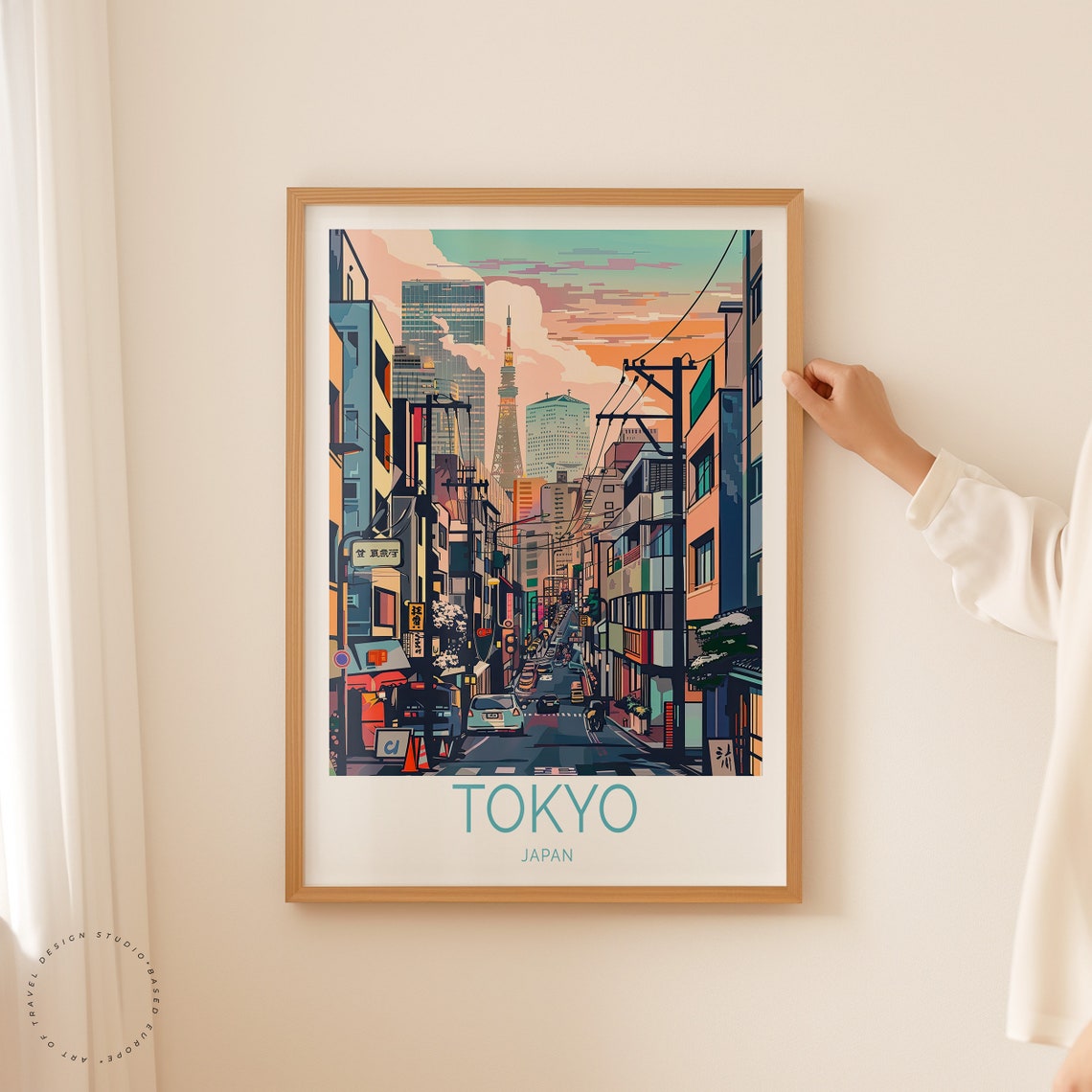 Tokyo Japan Travel Poster Japan City Wall Art Japanese Decor Tokyo Japan Travel Gifts Personalised Present Wedding Gifts - Image 2