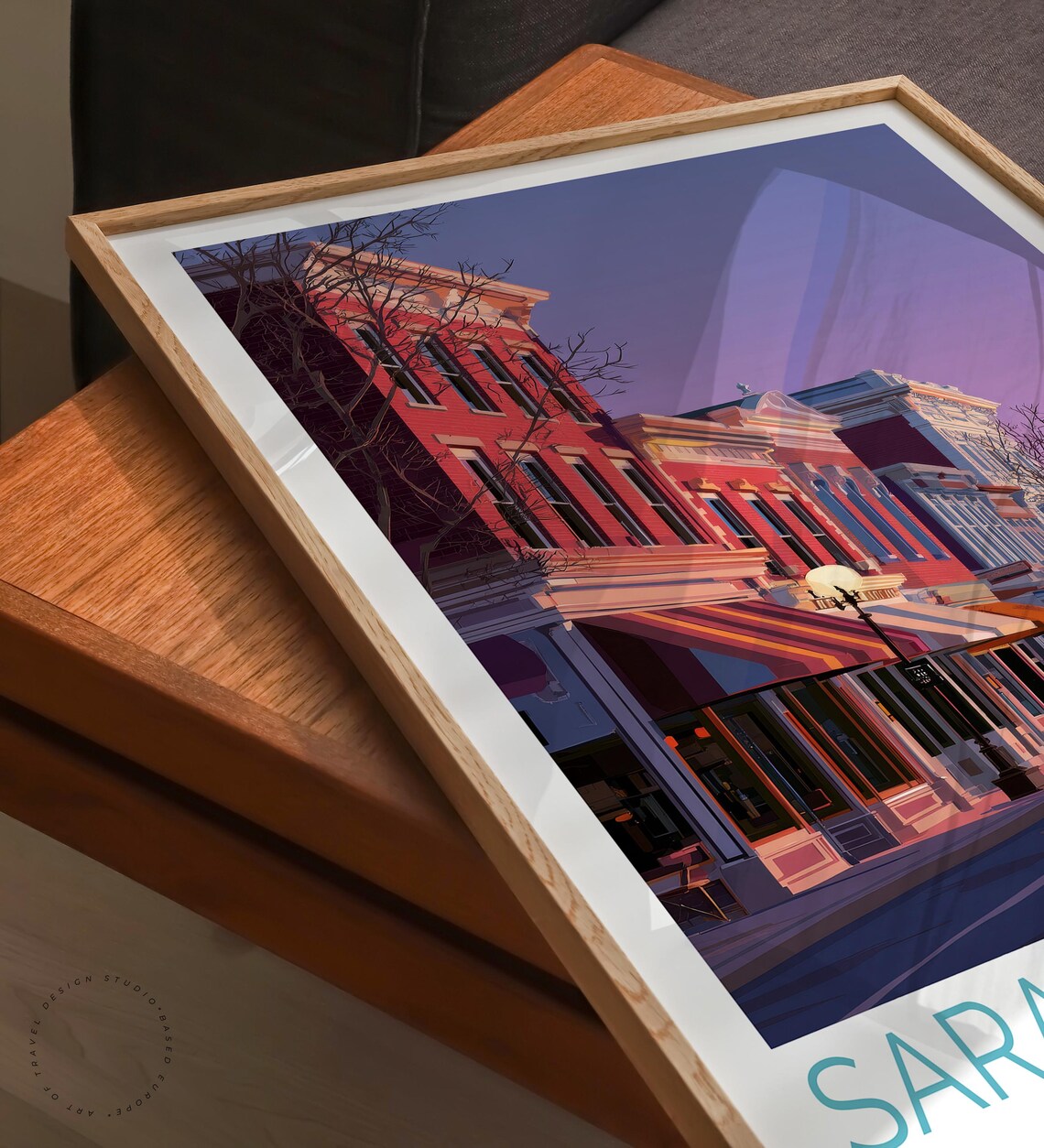 Saratoga Springs New York Historic Downtown Street Travel Poster - Image 6