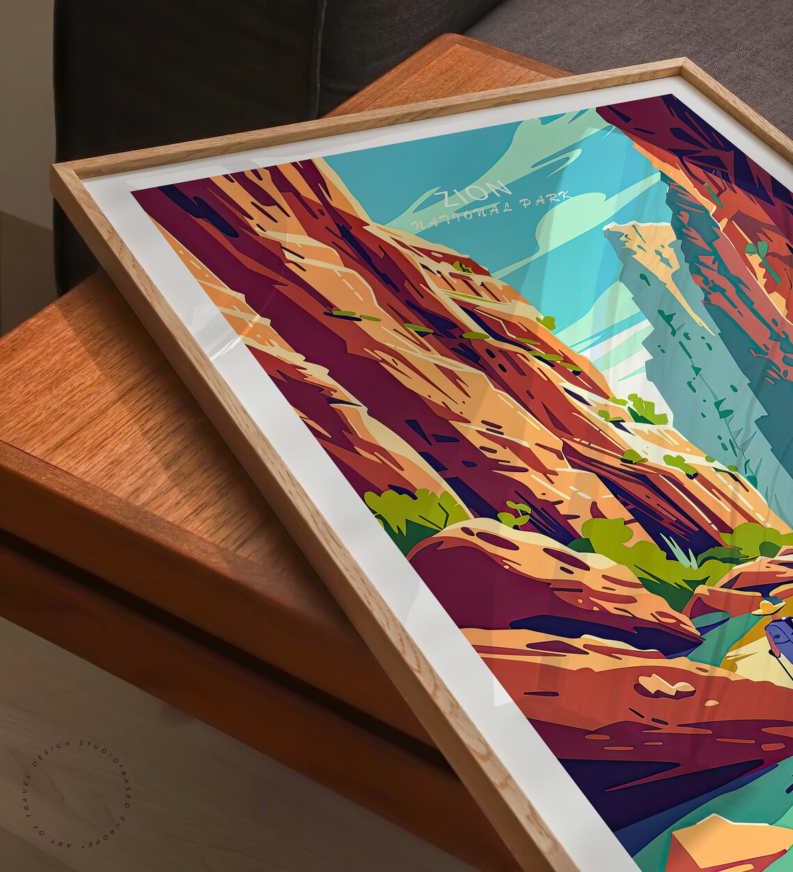 Zion National Park The Narrows Canyon River Wading Travel Poster - Image 3