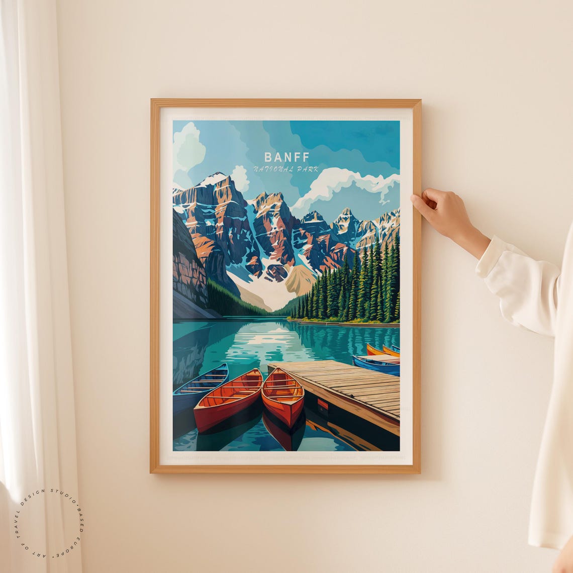 Banff Travel Poster, Minimalist National Park Art Print - Image 5