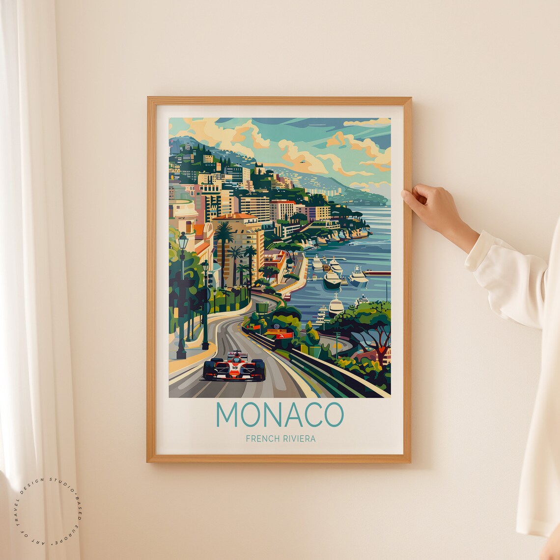 Monaco Travel Poster, French Riviera Custom Decor - Image 2