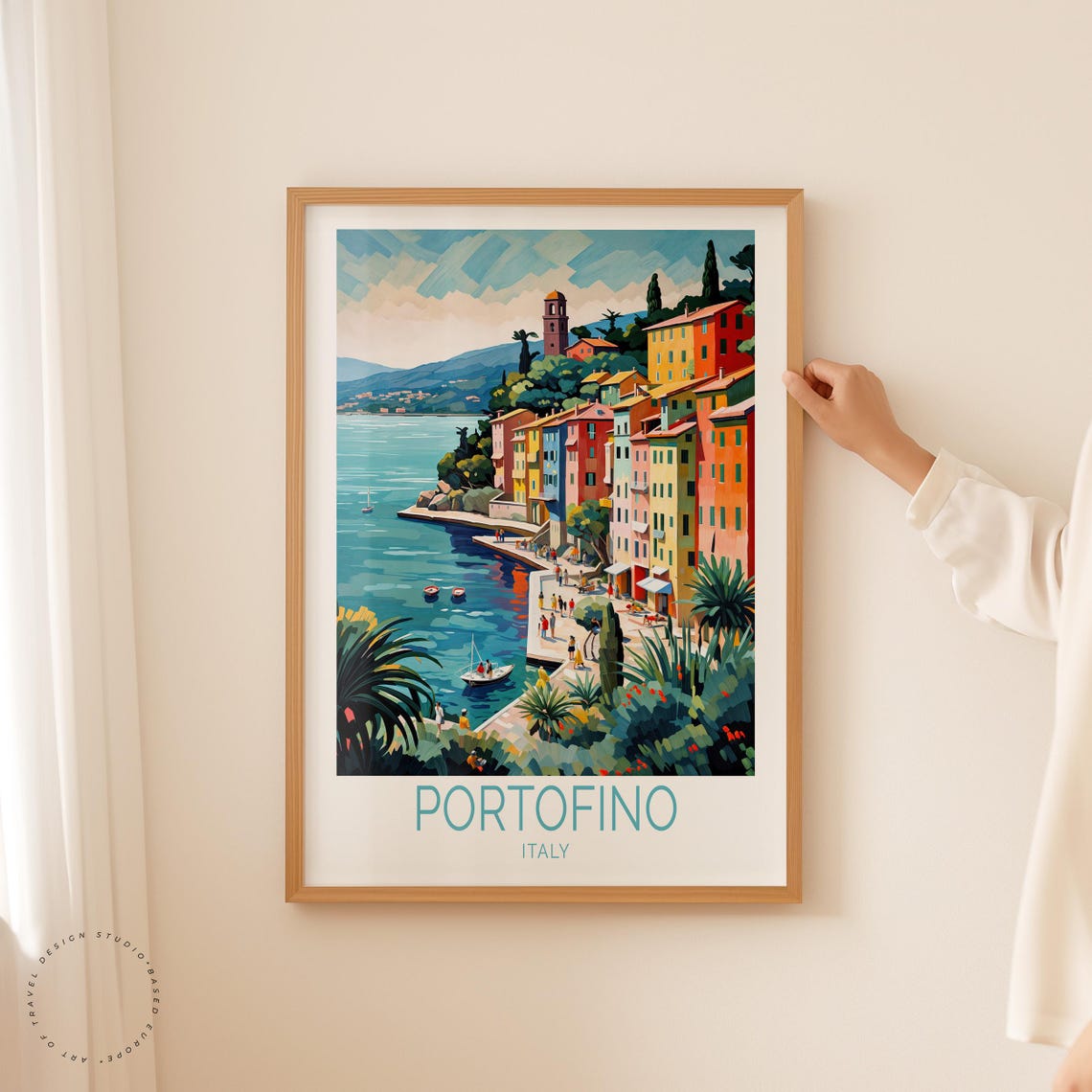 Portofino Italy Travel Poster, Home Decor Art Print - Image 5