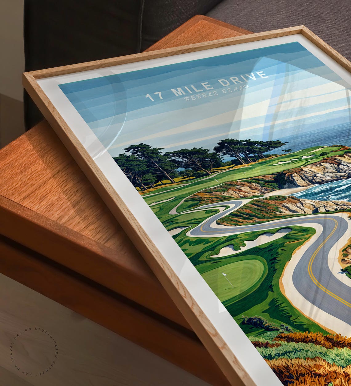 17 Mile Drive Pebble Beach Scenic Ocean Cliffs Golf Course Poster - Image 3