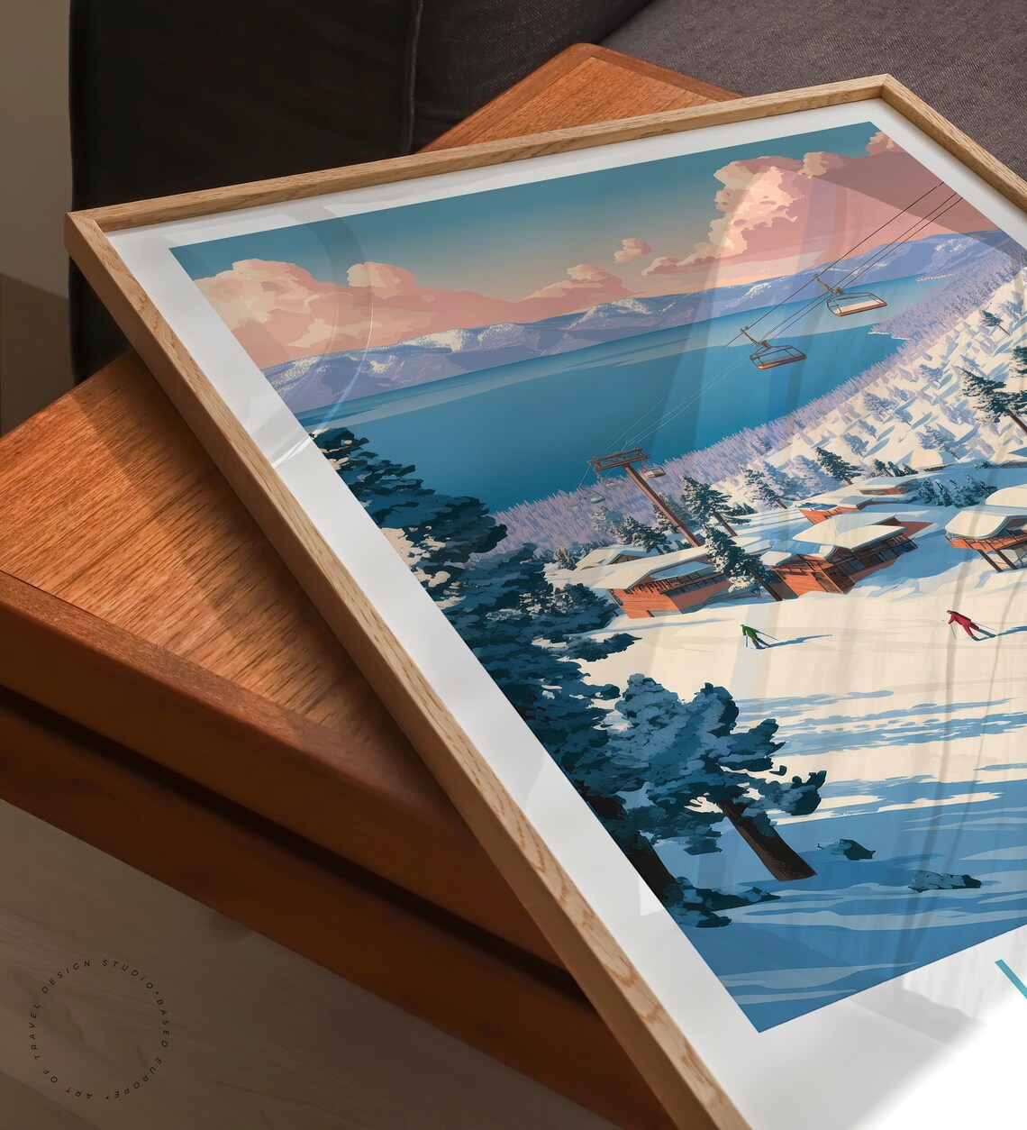Heavenly South Tahoe Ski Resort Slopes Gondola Vintage Travel Poster - Image 6