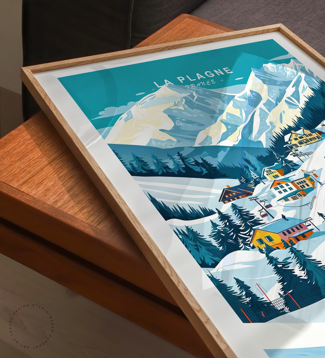 La Plagne France Travel Poster, Ski Area Art Print - Image 3
