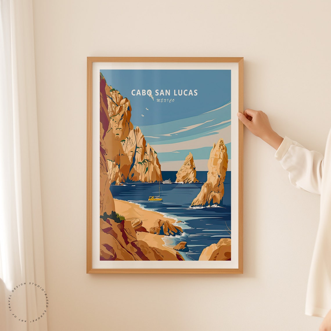 Cabo San Lucas Mexico El Arco Rock Arch Ocean Cliffs Travel Poster - Image 2
