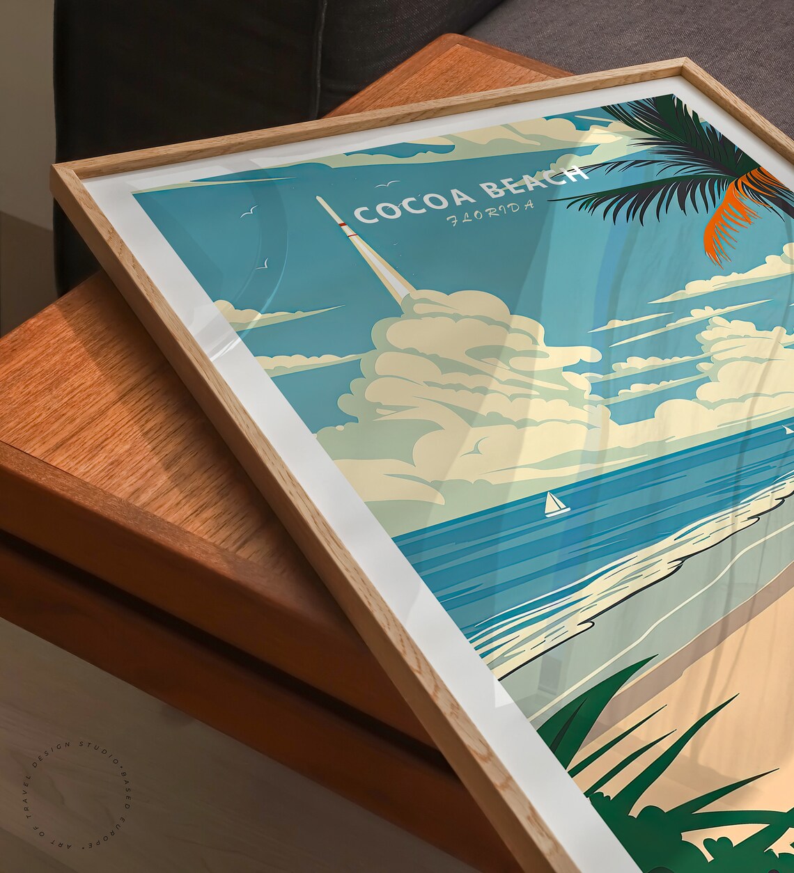 Cocoa Beach Travel Poster, Florida Wall Art Print - Image 3