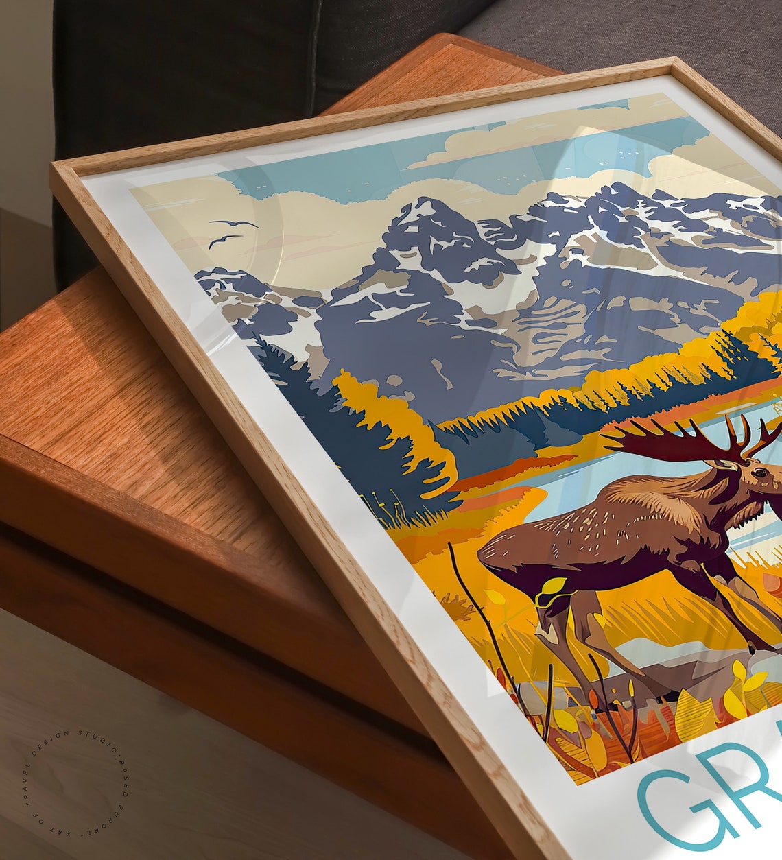 Grand Teton Wyoming Poster National Park Grand Teton Wall Art Wyoming National Park Poster Grand Teton Travel Poster Birthday Gifts - Image 3