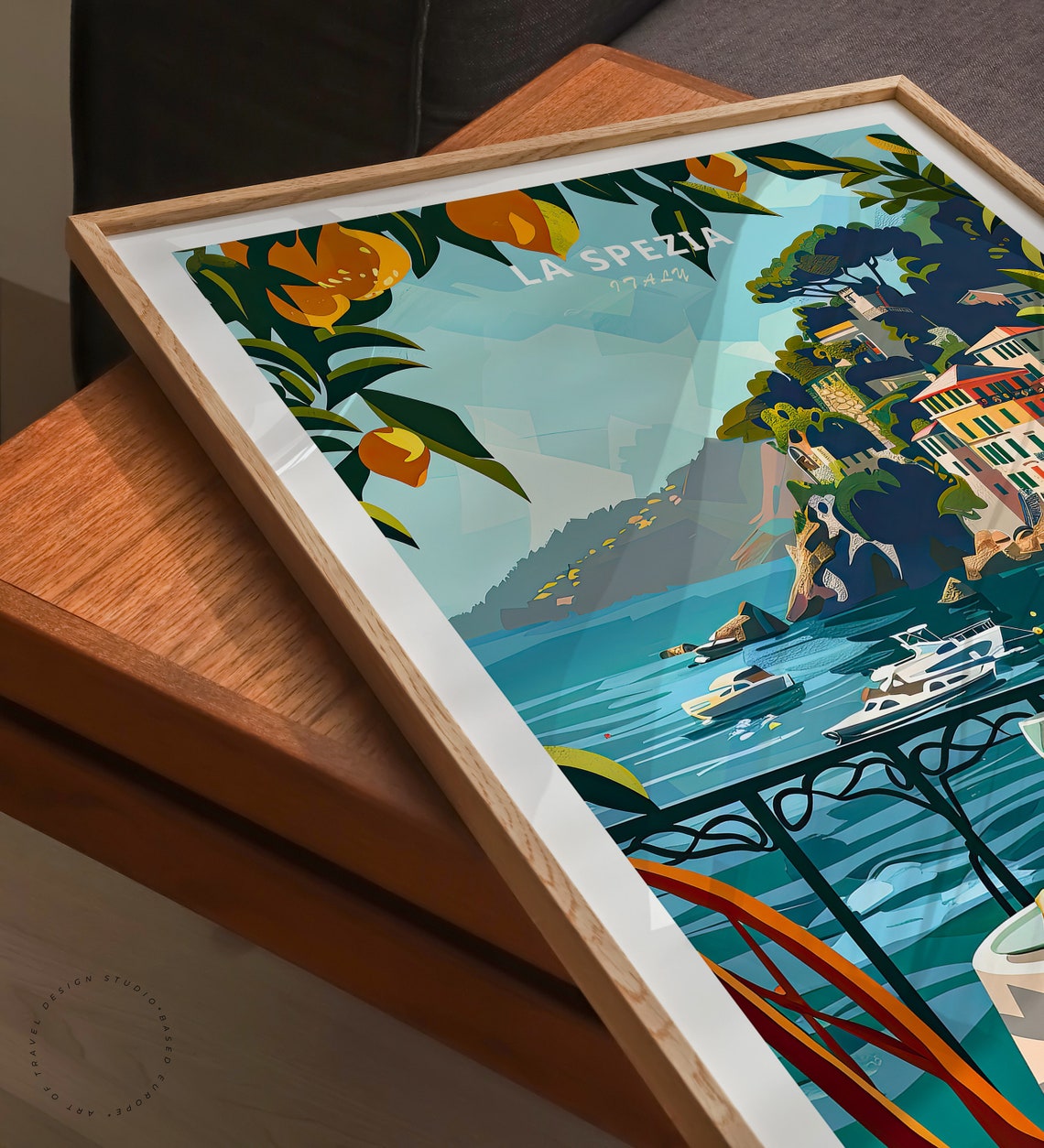 La Spezia Italy Travel Poster Italy Travel Wall Art La Spezia Coast Print Custom Travel Poster Home Decor Wedding Gifts - Image 3