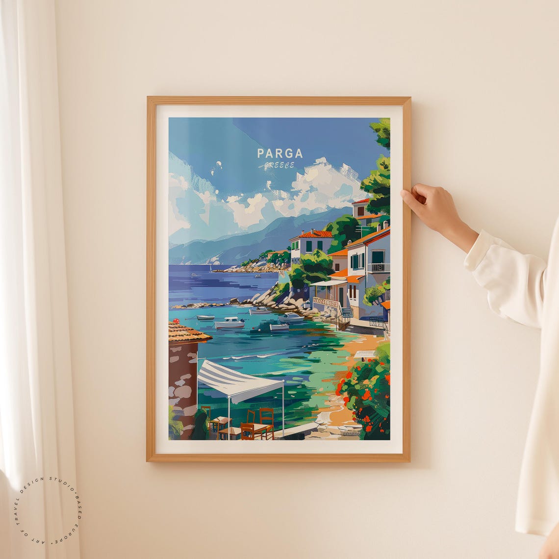 Parga Greece Harbor Town Fishing Boats Seaside Travel Poster - Image 2