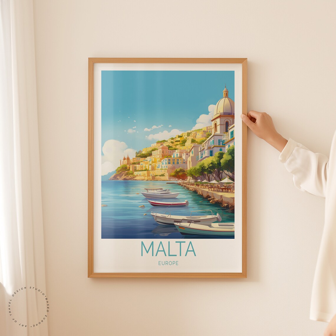 Malta Travel Poster Malta Europe Wall Art Malta Print Birthday Gifts Personalised Travel Poster Travel Home Decor - Image 2