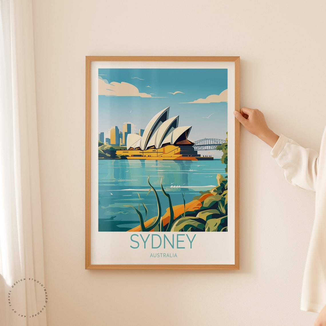 Sydney Australia Opera House Harbour Bridge Skyline Travel Poster - Image 2