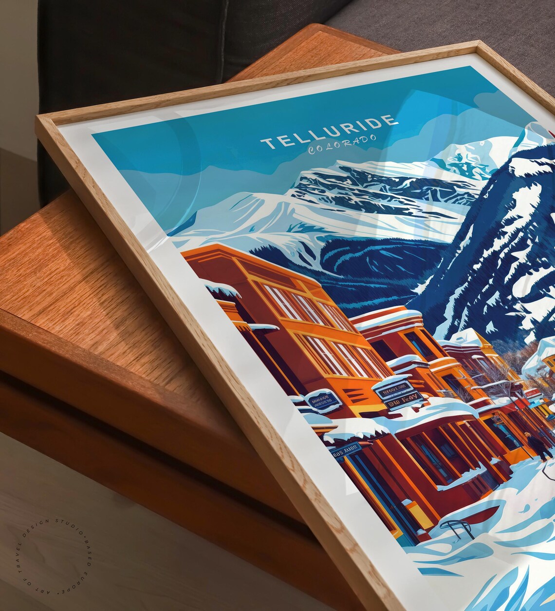 Telluride Colorado Snowy Main Street Mountain Town Winter Scene Poster - Image 6
