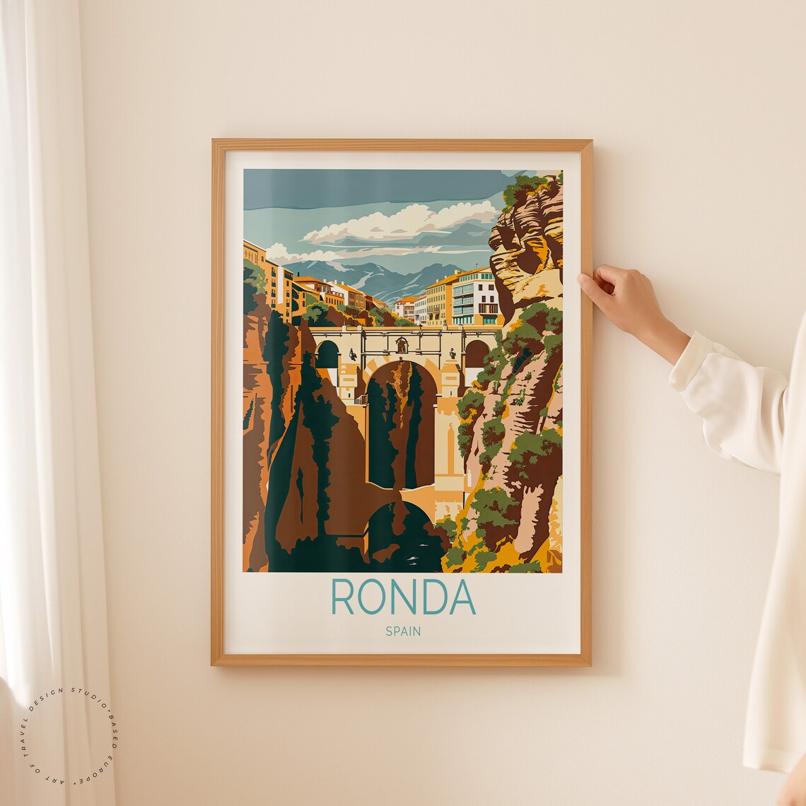 Ronda Spain Puente Nuevo Bridge Deep Gorge Andalusia Travel Poster - Image 2