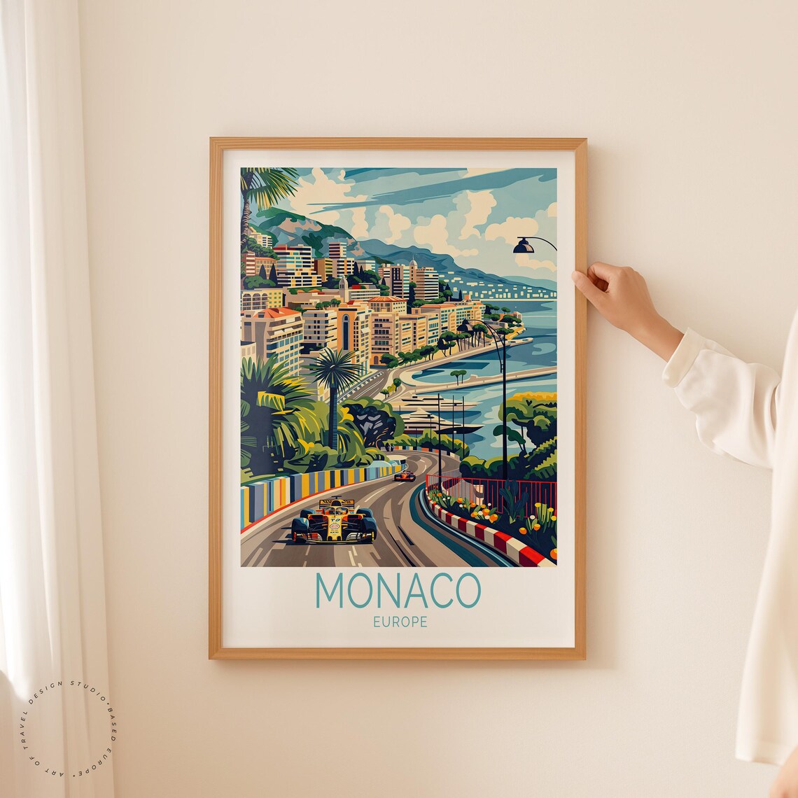 Monaco Europe Travel Poster Monaco Wall Art Monaco Europe Custom Travel Poster Personalised Gifts Birthday Gifts - Image 2