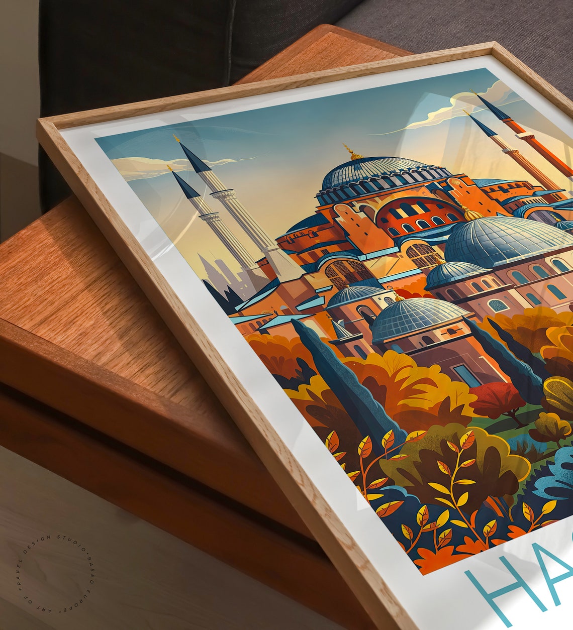 Hagia Sophia Travel Poster Turkey Istanbul Print Historical City Poster Hagia Sophia Istanbul Wall Art Personalised Gifts - Image 3