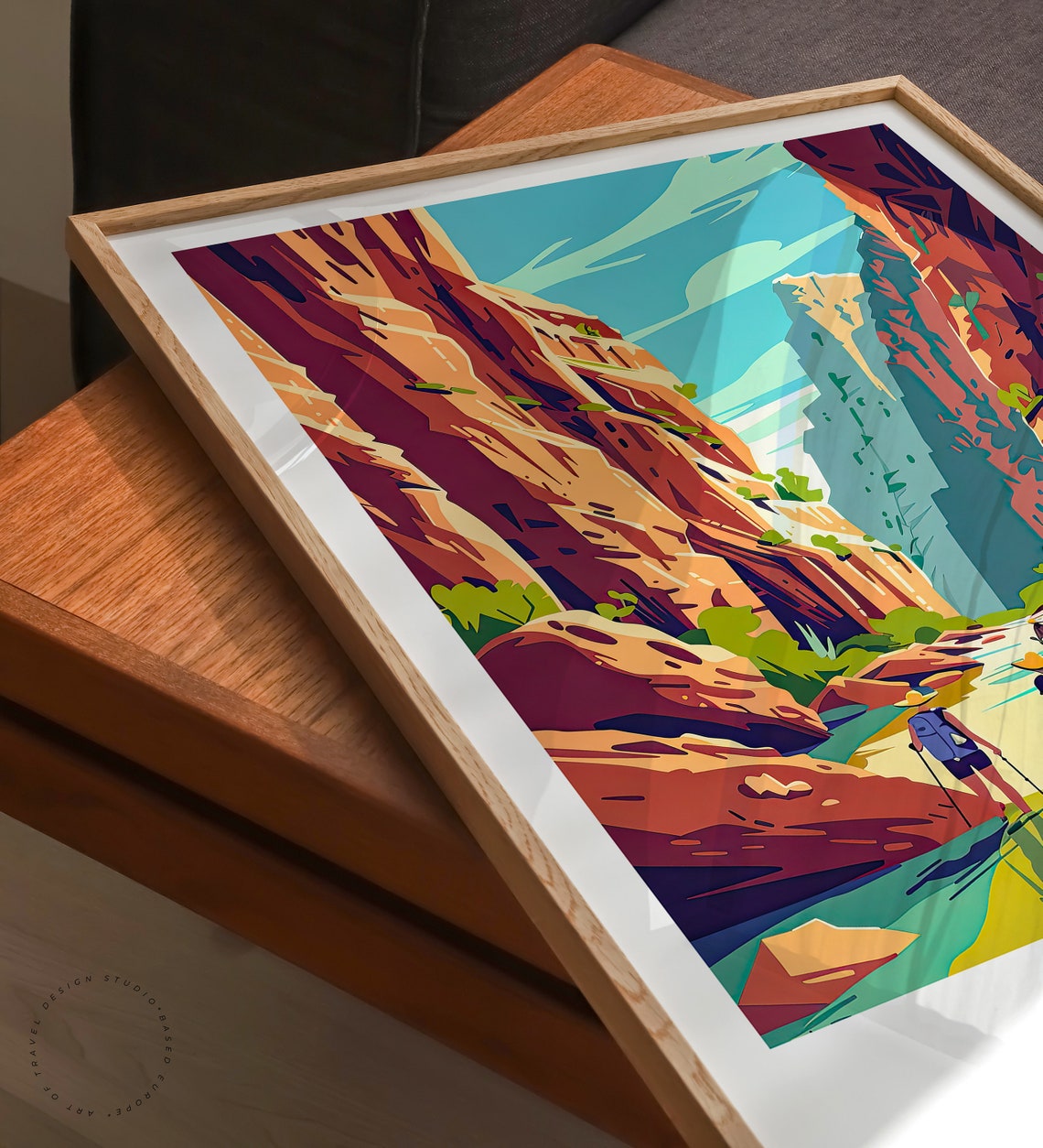 Zion National Park Travel Poster Utah National Park Print National Park Wall Art Zion Utah Print Wedding Present Birthday Gifts - Image 3