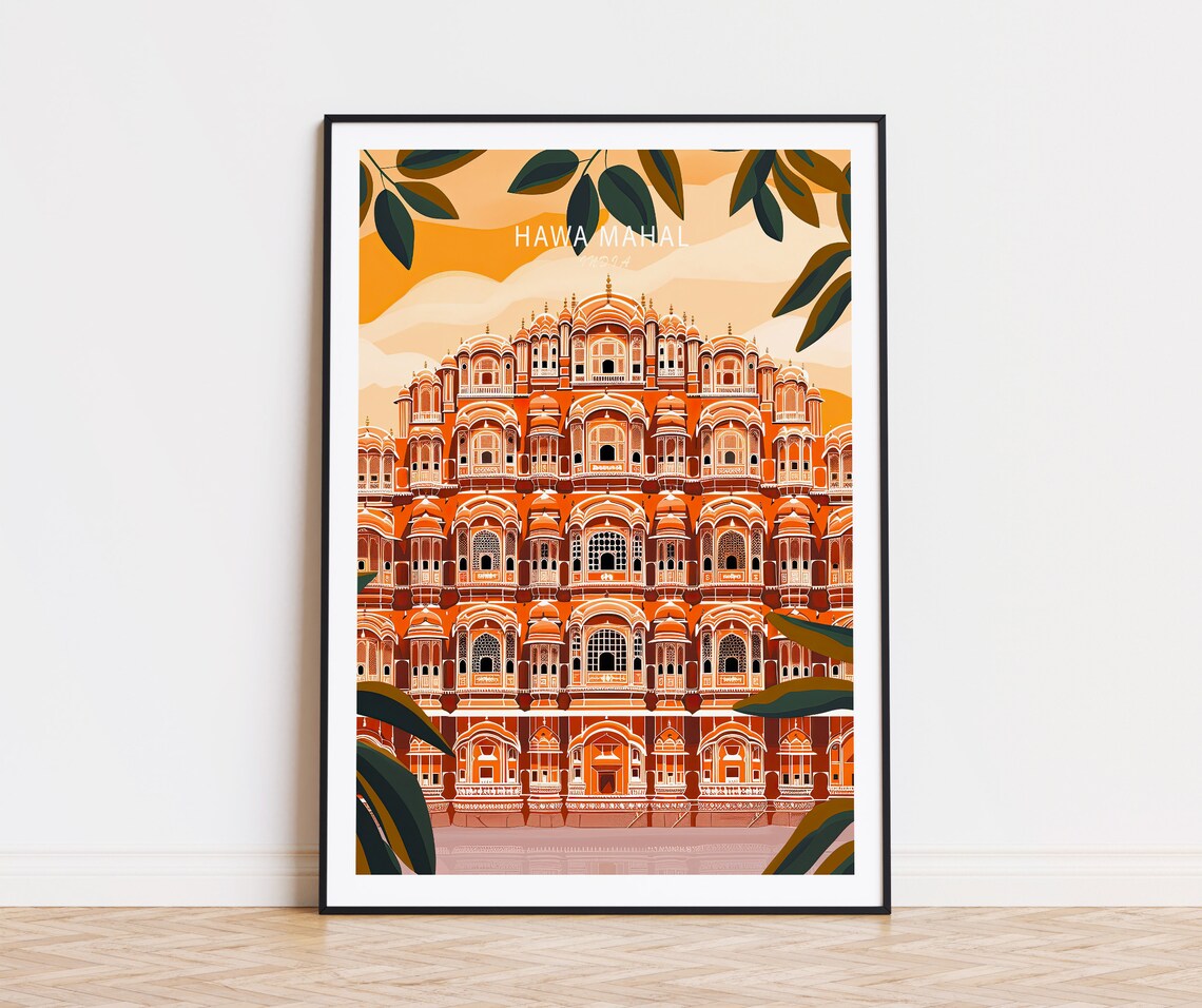 Hawa Mahal Jaipur India Pink Palace of Winds Detail Facade Poster