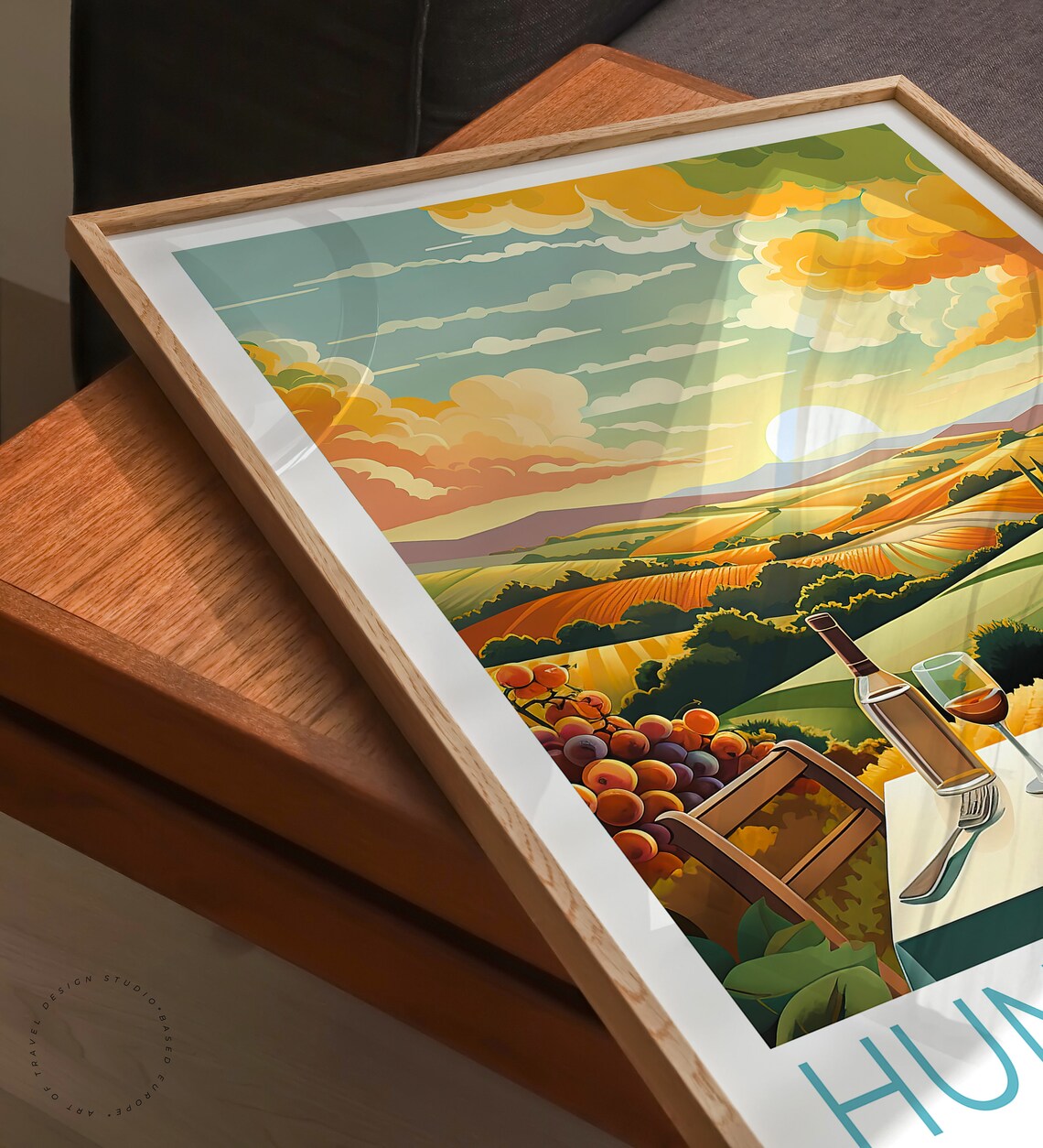Hunter Valley Australia Travel Poster, Sunset Wall Decor - Image 3