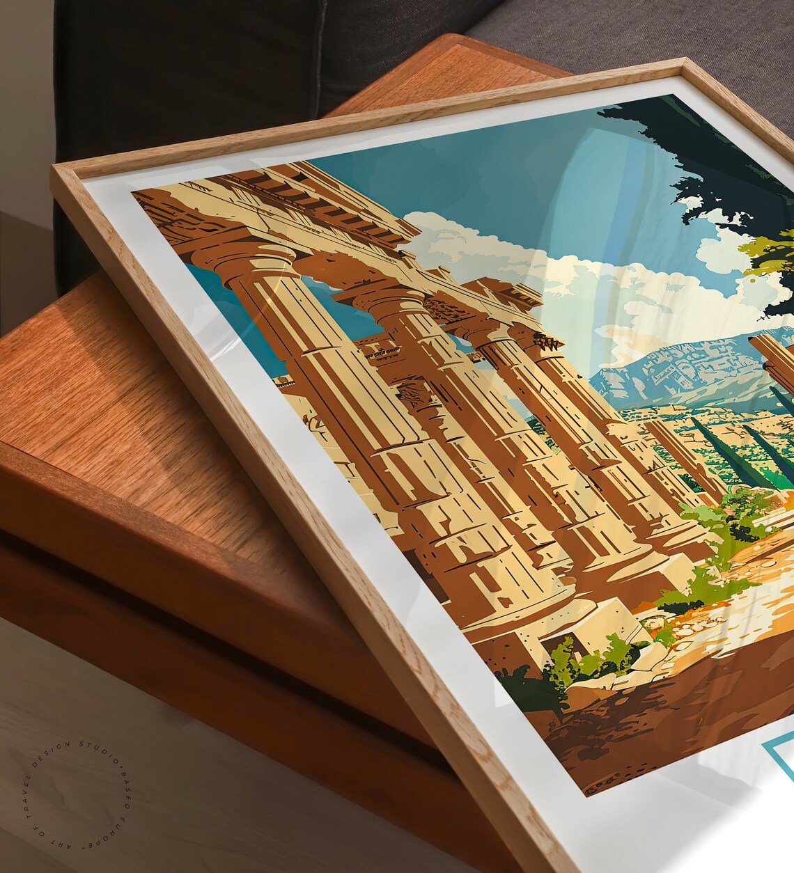Baalbek Travel Poster, Lebanon Temple Wall Art - Image 3