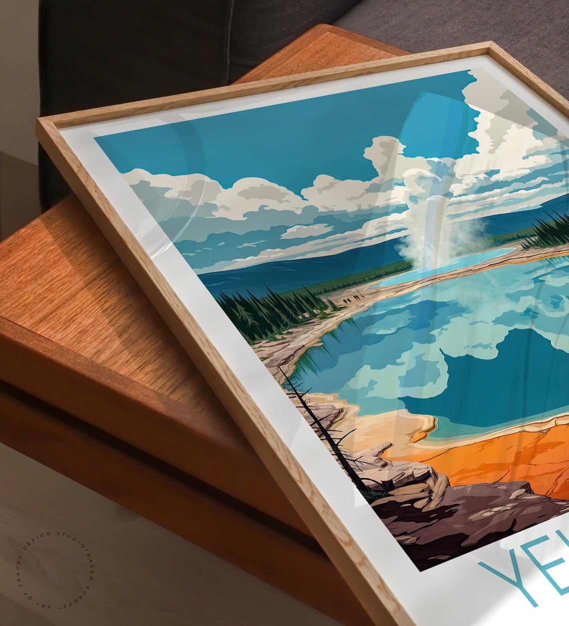 Yellowstone National Park Travel Poster National Park Wall Art Yellowstone Print Birthday Gifts Travel Home Decor - Image 3